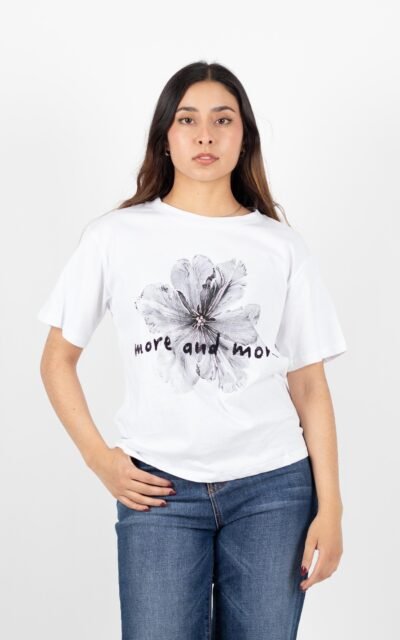 BLUSA FLOR OVERSIZE BLANCA